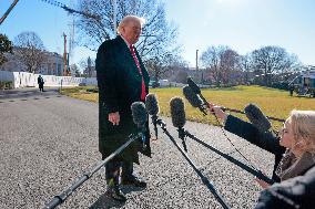 President Trump departs the White House for Detroit, Michgan