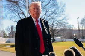 President Trump departs the White House for Detroit, Michgan