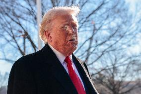 President Trump departs the White House for Detroit, Michgan