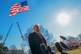 President Trump departs the White House for Detroit, Michgan