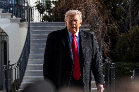 President Trump departs the White House for Detroit, Michgan
