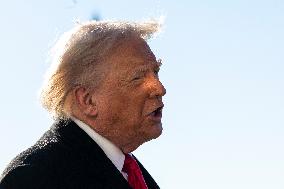 President Trump departs the White House for Detroit, Michgan