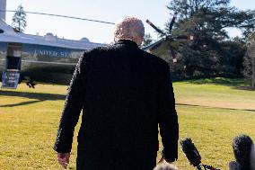 President Trump departs the White House for Detroit, Michgan
