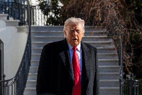 President Trump departs the White House for Detroit, Michgan