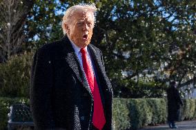 President Trump departs the White House for Detroit, Michgan