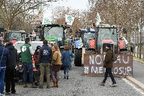 Farmers Protest in Front Of The National Assembly - Paris