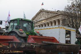 Farmers Protest in Front Of The National Assembly - Paris