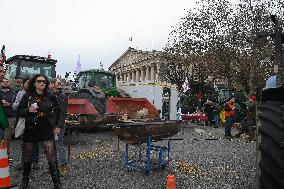 Farmers Protest in Front Of The National Assembly - Paris