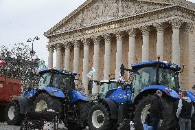 Farmers Protest in Front Of The National Assembly - Paris