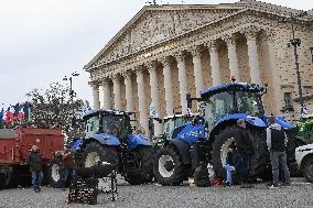 Farmers Protest in Front Of The National Assembly - Paris