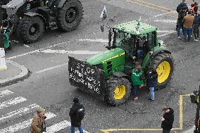 Farmers Protest in Front Of The National Assembly - Paris
