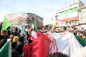 Iranian Protesters Participate in a Pro-Government Rally - Tehran