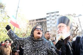Iranian Protesters Participate in a Pro-Government Rally - Tehran