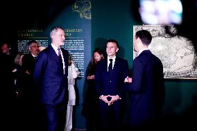 President Macron and King Felipe VI Visit an Exhibition at The Chateau de Versailles - Versailles