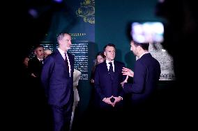 President Macron and King Felipe VI Visit an Exhibition at The Chateau de Versailles - Versailles