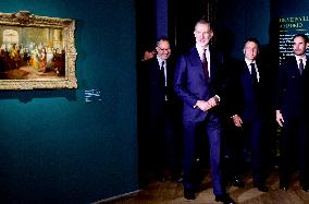 President Macron and King Felipe VI Visit an Exhibition at The Chateau de Versailles - Versailles
