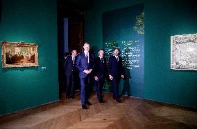 President Macron and King Felipe VI Visit an Exhibition at The Chateau de Versailles - Versailles