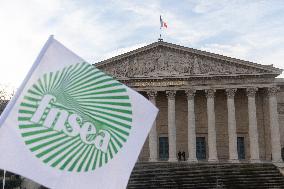 Farmers Protest in Front Of The National Assembly - Paris