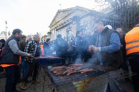 Farmers Protest in Front Of The National Assembly - Paris