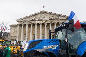 Farmers Protest in Front Of The National Assembly - Paris