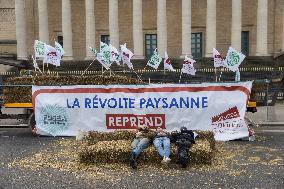 Farmers Protest in Front Of The National Assembly - Paris