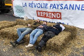 Farmers Protest in Front Of The National Assembly - Paris