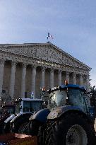 Farmers Protest in Front Of The National Assembly - Paris
