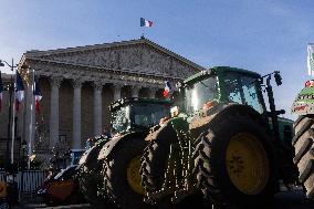 Farmers Protest in Front Of The National Assembly - Paris