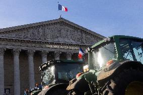 Farmers Protest in Front Of The National Assembly - Paris