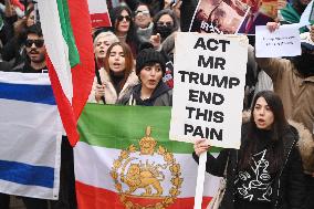 Iranians Demonstrate in Front of The American Consulate - Milan