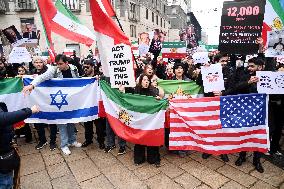 Iranians Demonstrate in Front of The American Consulate - Milan