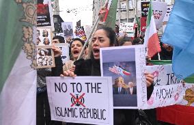 Iranians Demonstrate in Front of The American Consulate - Milan