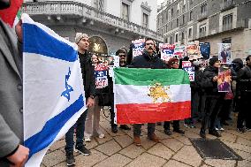 Iranians Demonstrate in Front of The American Consulate - Milan