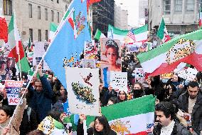 Iranians Demonstrate in Front of The American Consulate - Milan