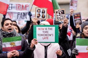 Iranians Demonstrate in Front of The American Consulate - Milan