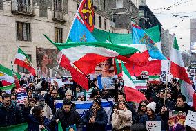 Iranians Demonstrate in Front of The American Consulate - Milan