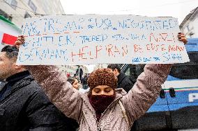 Iranians Demonstrate in Front of The American Consulate - Milan