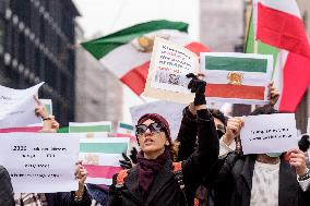 Iranians Demonstrate in Front of The American Consulate - Milan