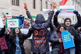Iranians Demonstrate in Front of The American Consulate - Milan