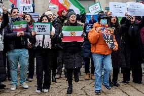 Iranians Demonstrate in Front of The American Consulate - Milan