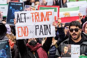 Iranians Demonstrate in Front of The American Consulate - Milan