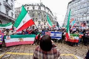 Iranians Demonstrate in Front of The American Consulate - Milan