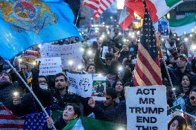 Iranians Demonstrate in Front of The American Consulate - Milan