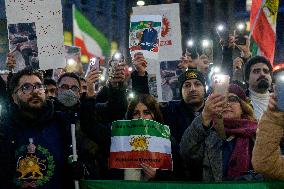 Iranians Demonstrate in Front of The American Consulate - Milan