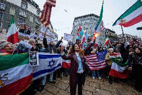 Iranians Demonstrate in Front of The American Consulate - Milan