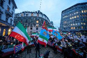 Iranians Demonstrate in Front of The American Consulate - Milan