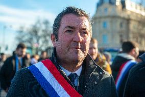 Farmers Protest in Front Of The National Assembly - Paris
