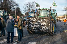 Farmers Protest in Front Of The National Assembly - Paris