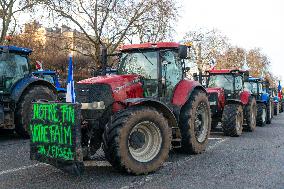 Farmers Protest in Front Of The National Assembly - Paris