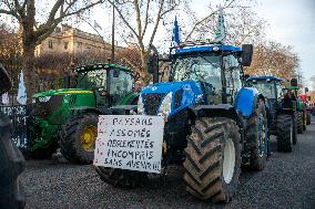 Farmers Protest in Front Of The National Assembly - Paris